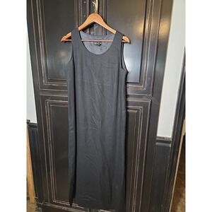 Positive Attitude 12 Black Sleeveless Linen Blend Maxi Dress. Summer,  Vacation,